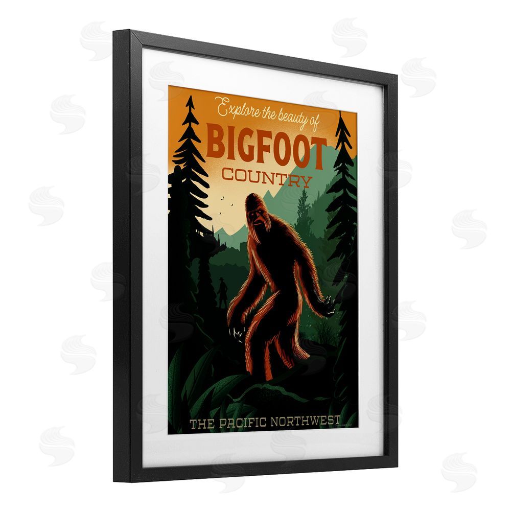 Omar Escalante Cryptid Tourism Wildlife Black Framed Print Under Glass Wall Art