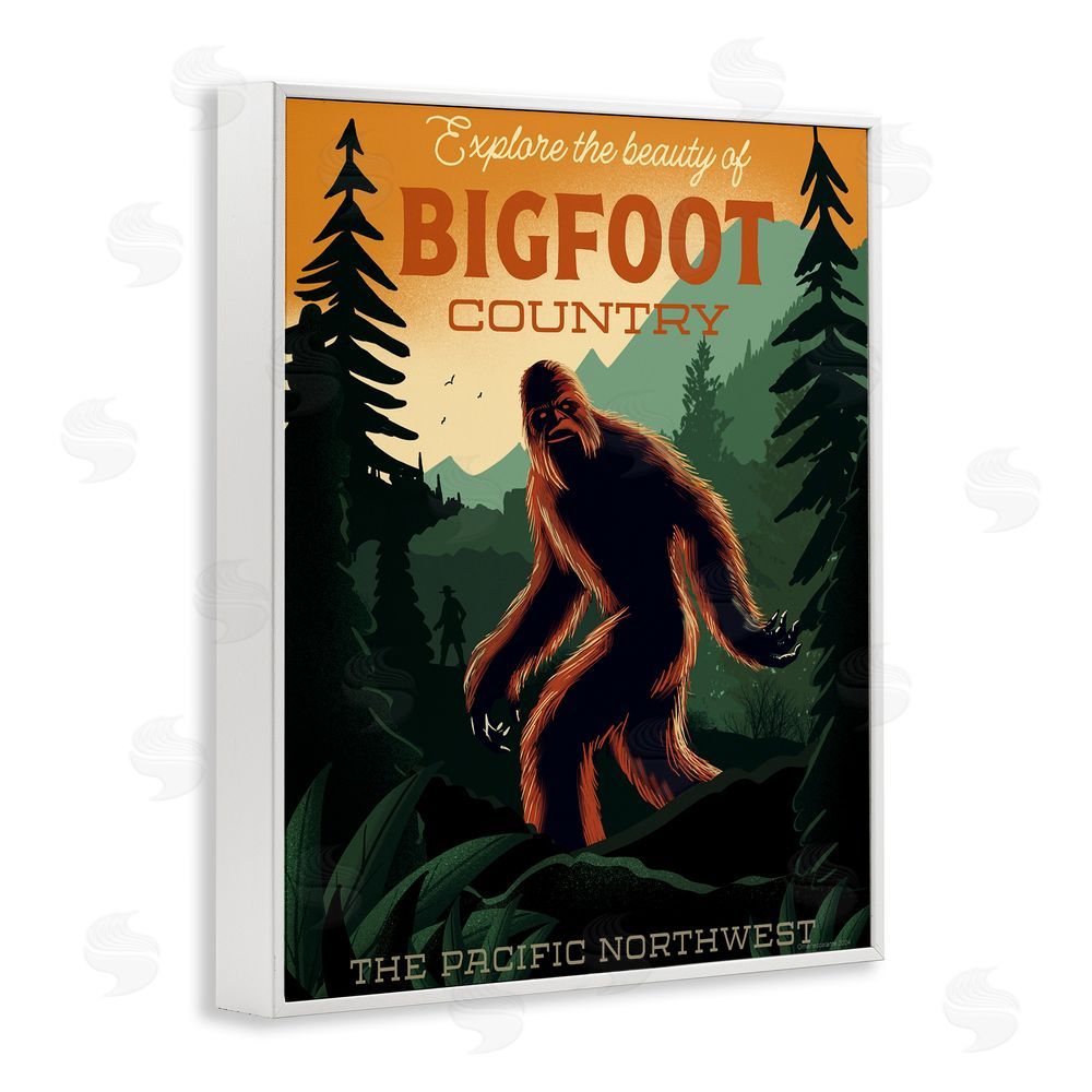 Omar Escalante Cryptid Tourism Wildlife White Framed Giclee Wall Art Print