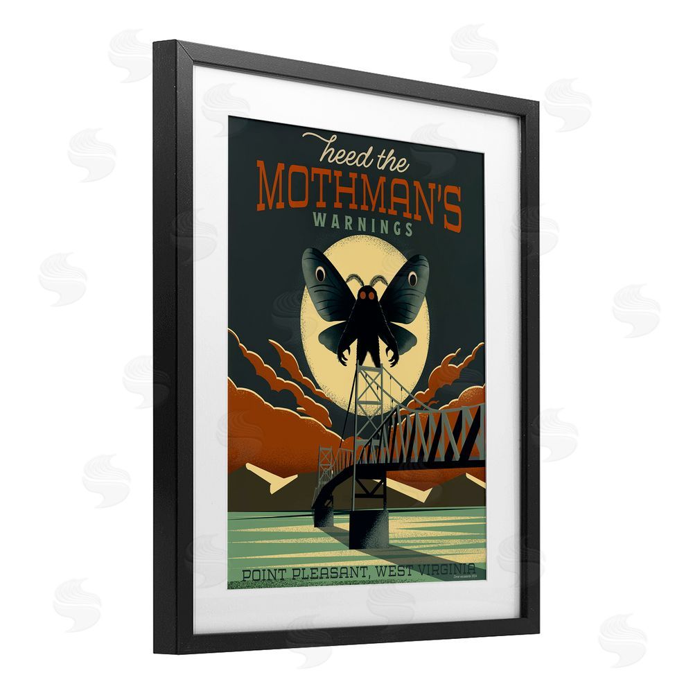 Wild Apple Cryptid Tourism West Virginia Black Framed Print Under Glass Wall Art