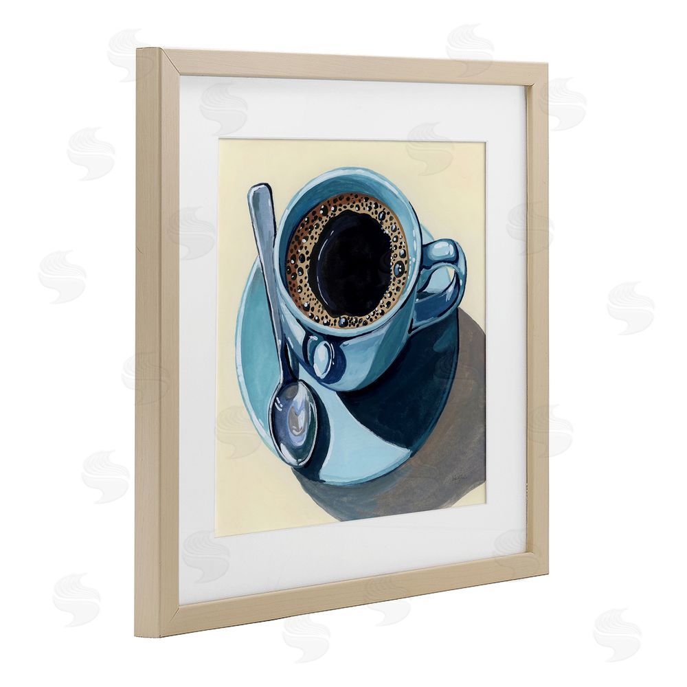 Kate Jarvik Birch Black Coffee with Crema Brown Framed Print Under Glass Wall Art