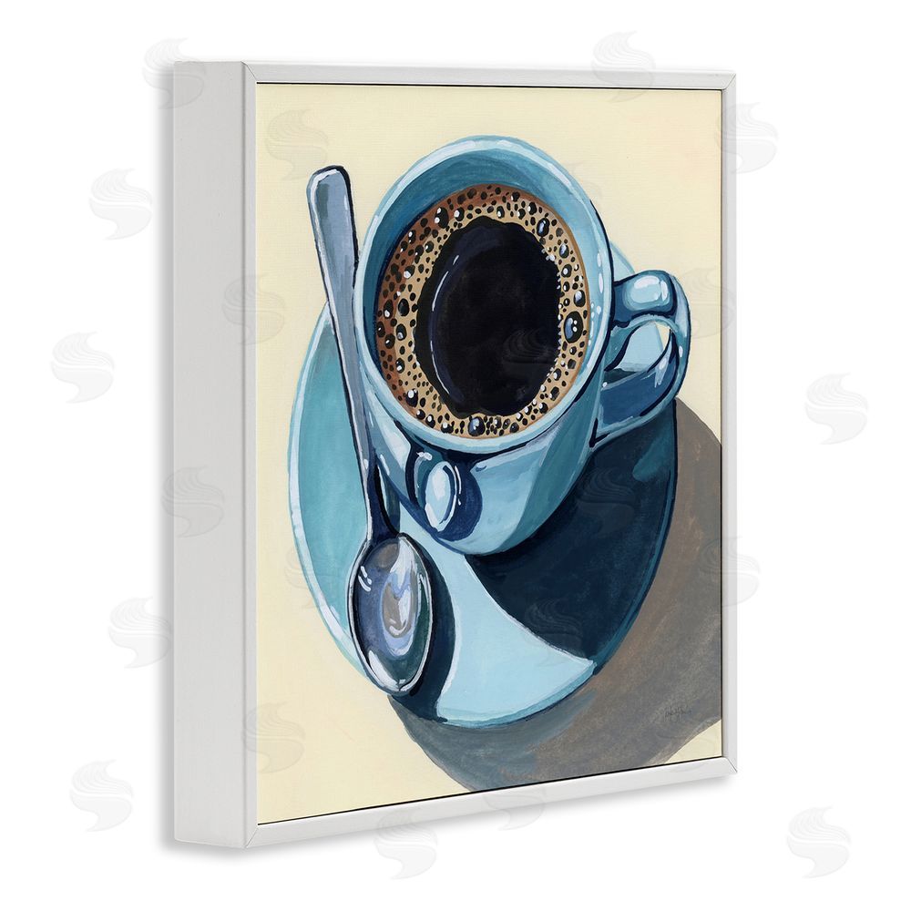 Kate Jarvik Birch Black Coffee with Crema White Framed Giclee Wall Art Print