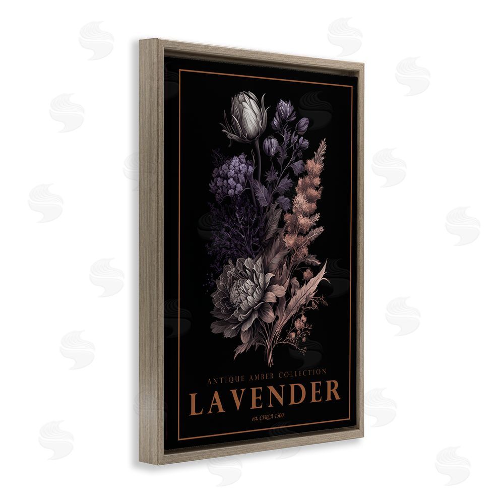 Chris Giampietro Antique Lavender Light Brown Floating Frame Canvas Wall Art Print