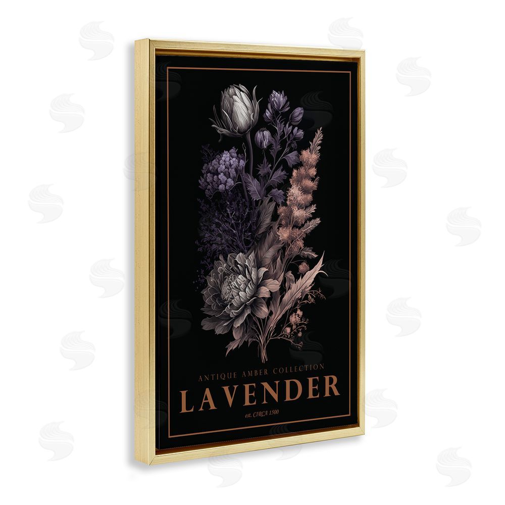 Chris Giampietro Antique Lavender Light Gold Floating Frame Canvas Wall Art Print