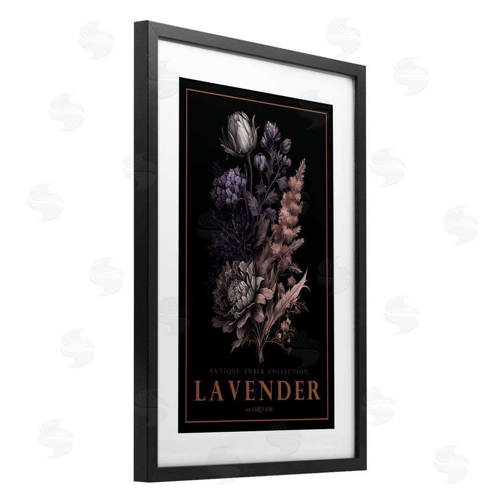 Chris Giampietro Antique Lavender Light Black Framed Print Under Glass Wall Art