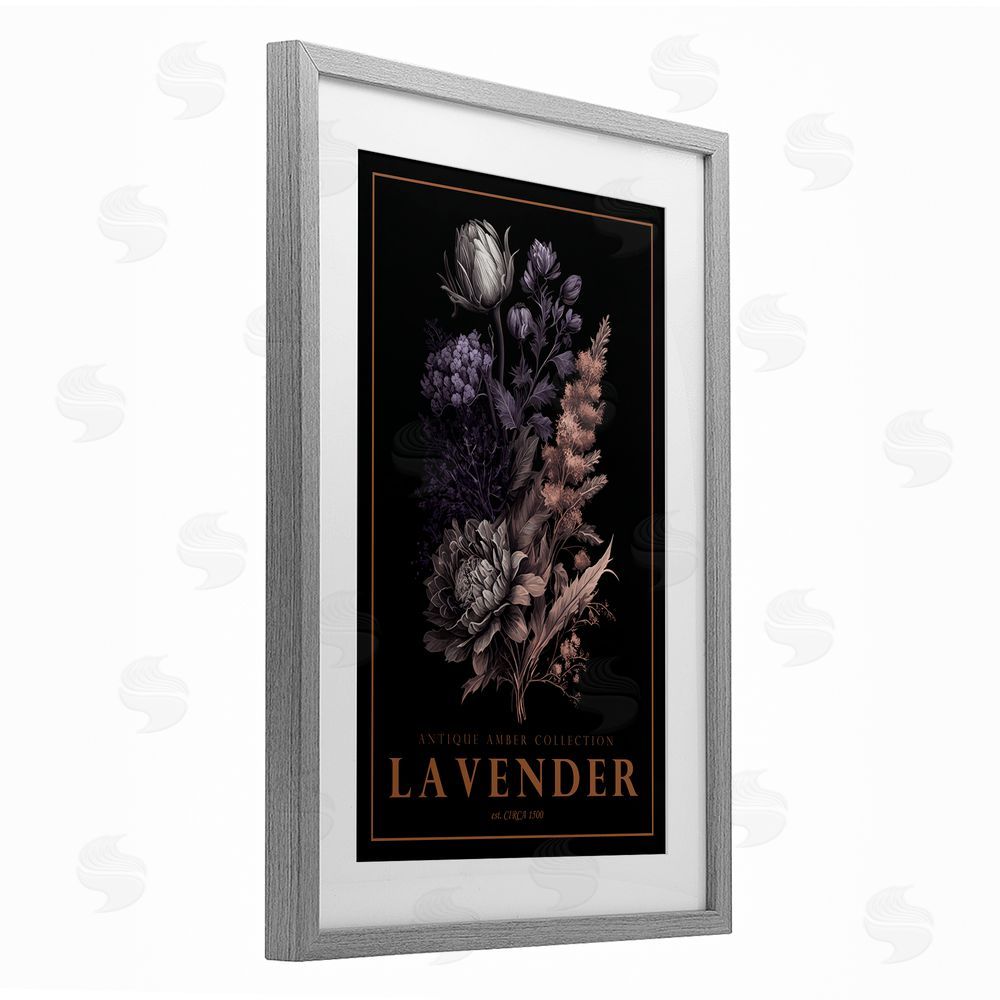 Chris Giampietro Antique Lavender Light Gray Framed Print Under Glass Wall Art