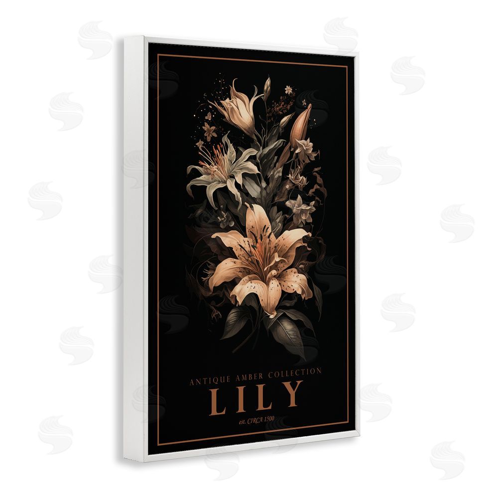 Chris Giampietro Antique Lily Light White Framed Giclee Wall Art Print