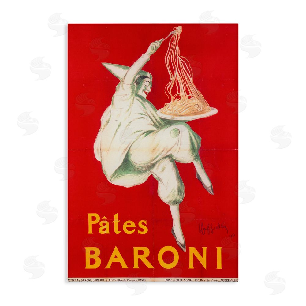 Vintage Hustle Pates Baroni Advertisement Stretched Canvas Wall Art Print
