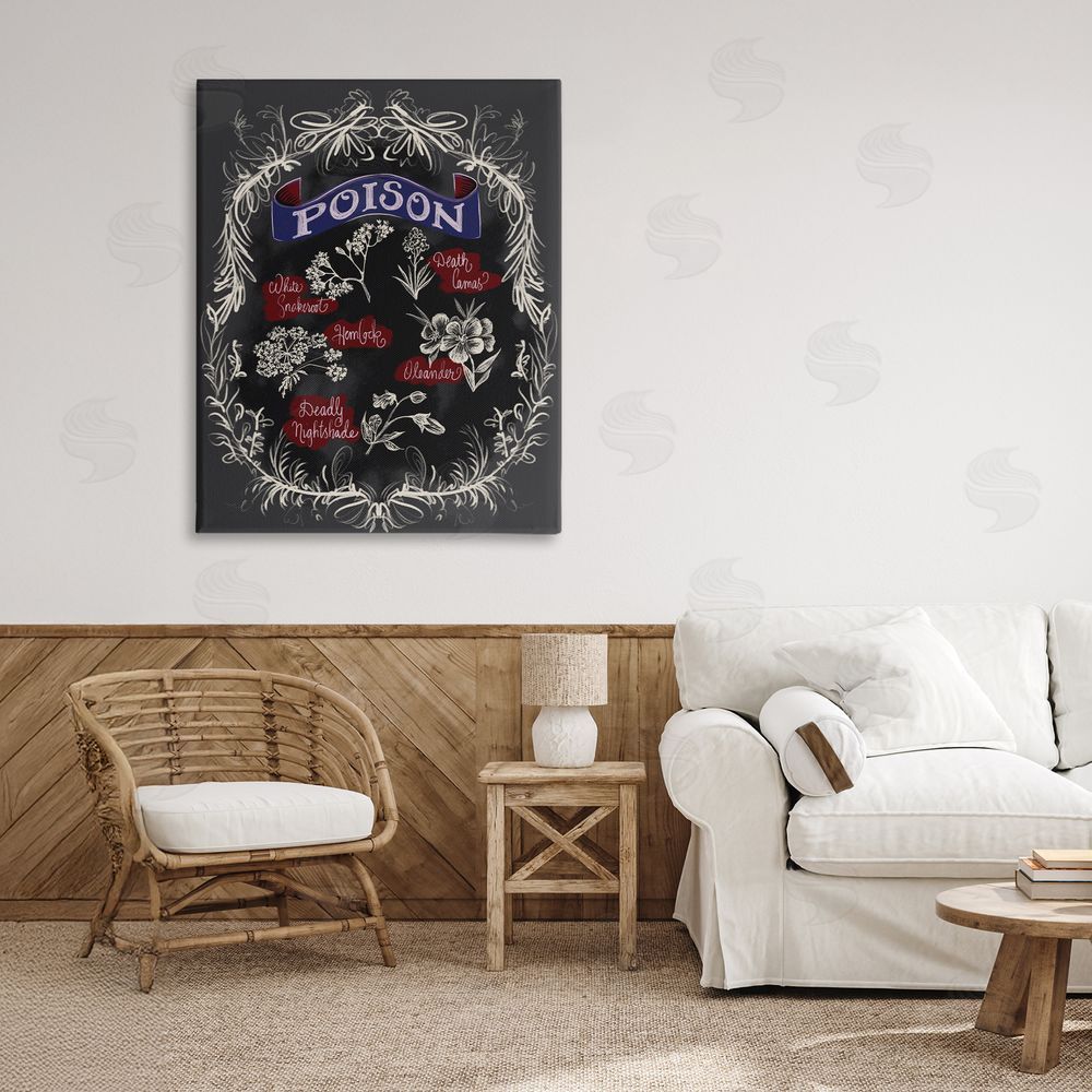 Connie Summers Spooky Poison Plants Canvas Art on Wall