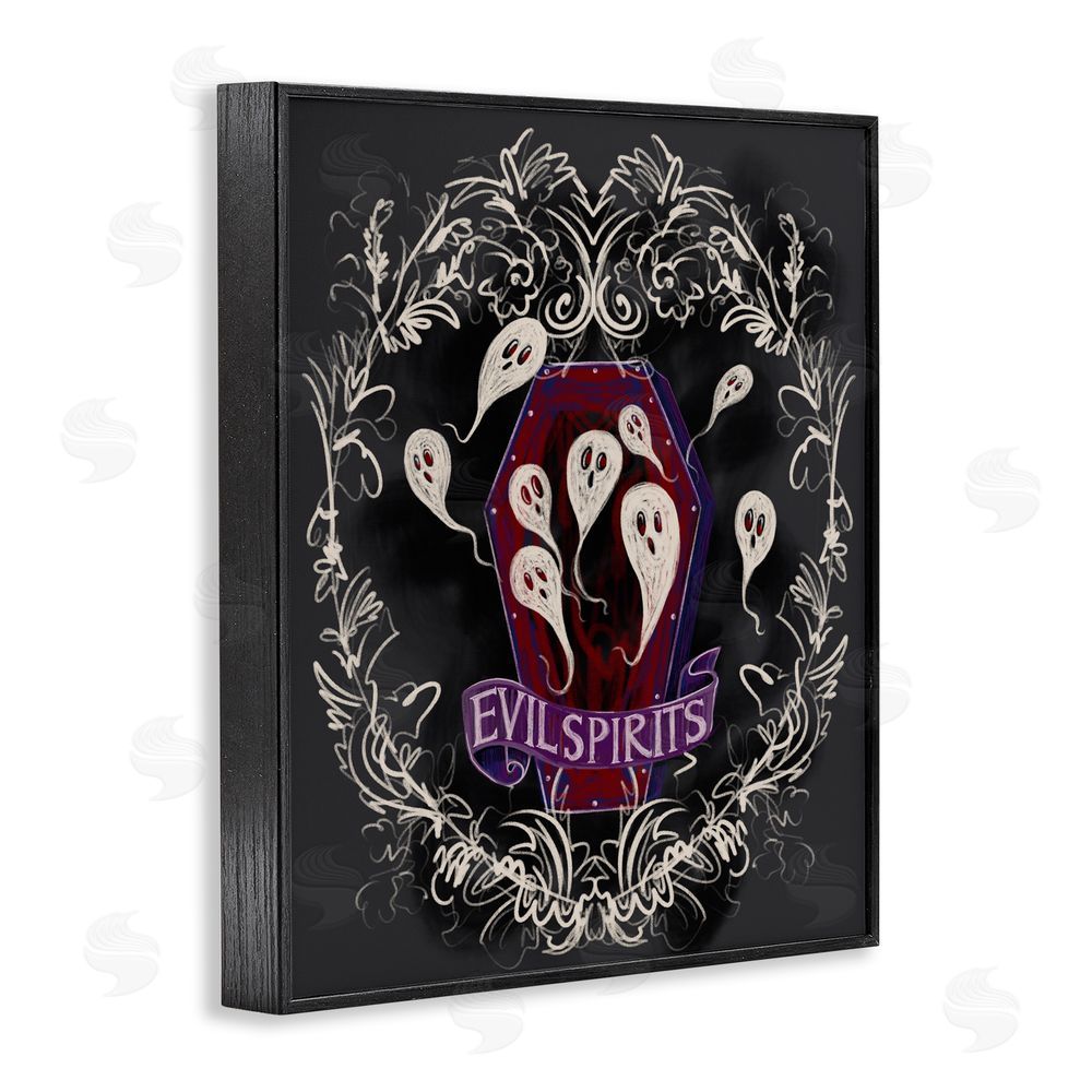 Connie Summers Evil Spirits Ghosts Black Framed Giclee Wall Art Print