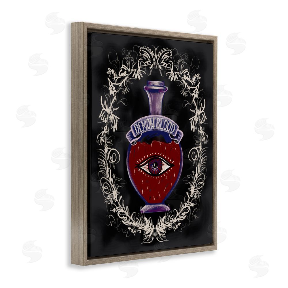 Connie Summers Demon Blood Jar Brown Floating Frame Canvas Wall Art Print
