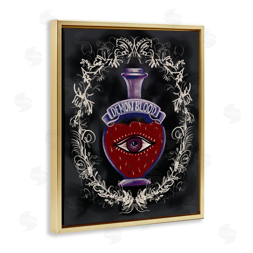 Connie Summers Demon Blood Jar Gold Floating Frame Canvas Wall Art Print