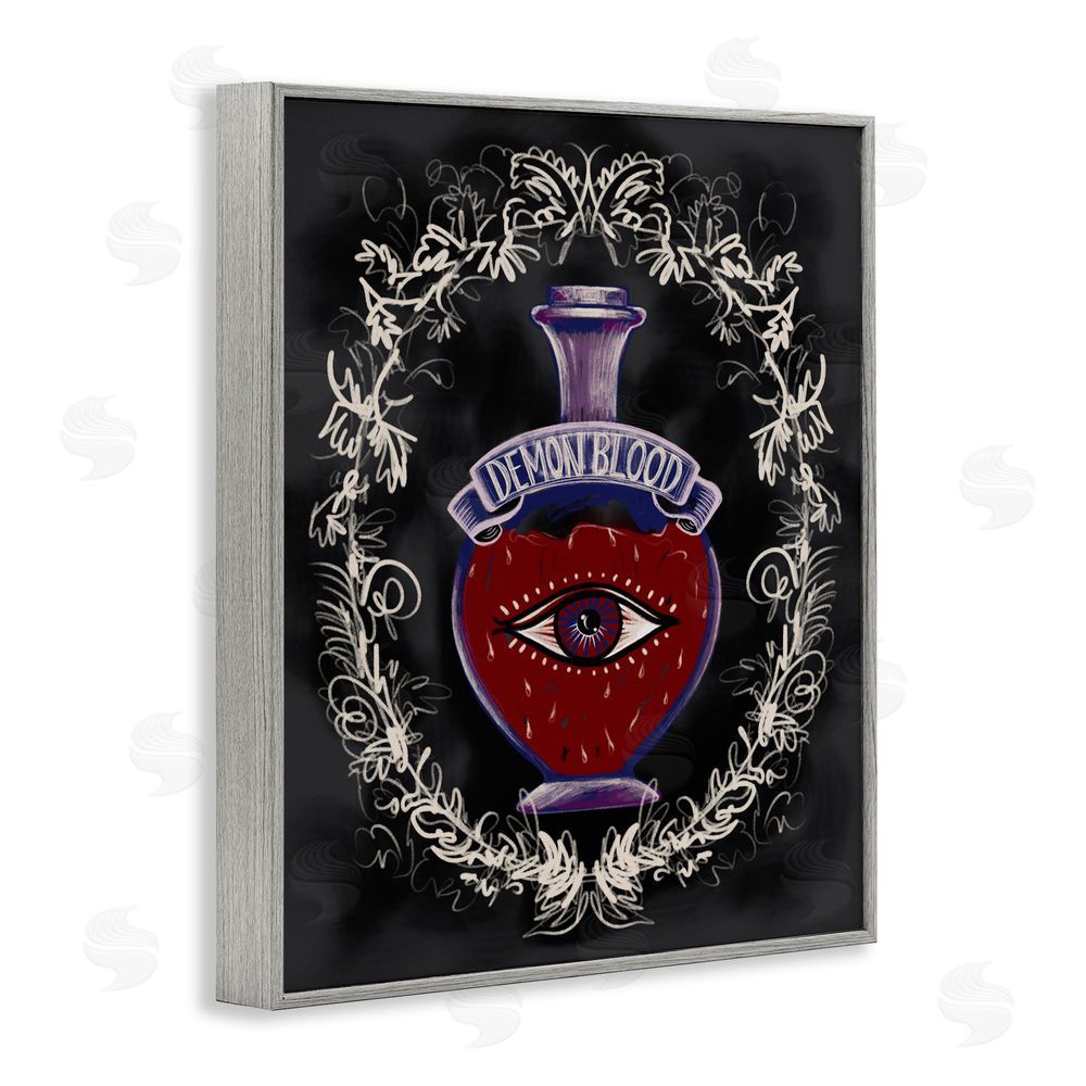 Connie Summers Demon Blood Jar Gray Framed Giclee Wall Art Print