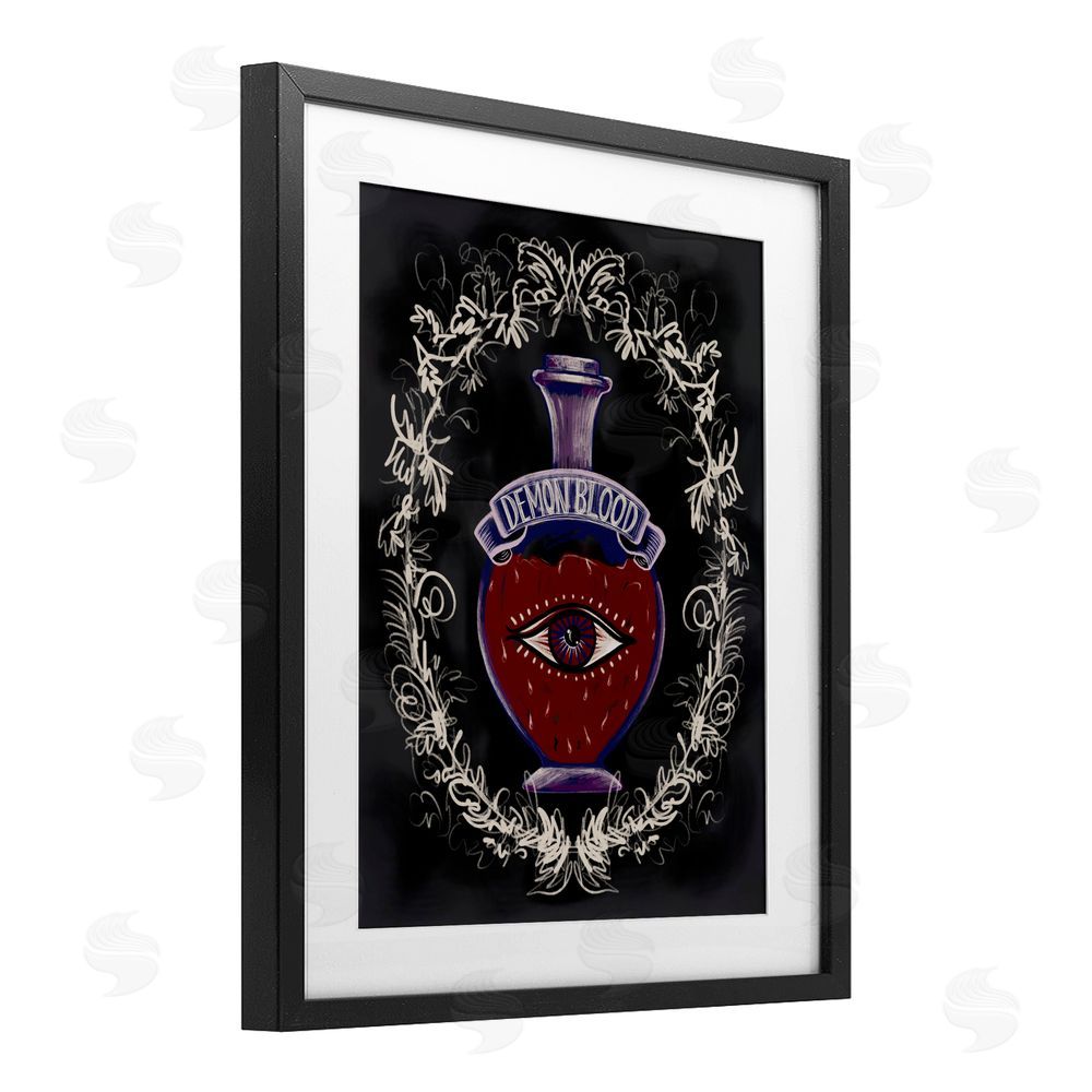 Connie Summers Demon Blood Jar Black Framed Print Under Glass with White Mat Wall Art