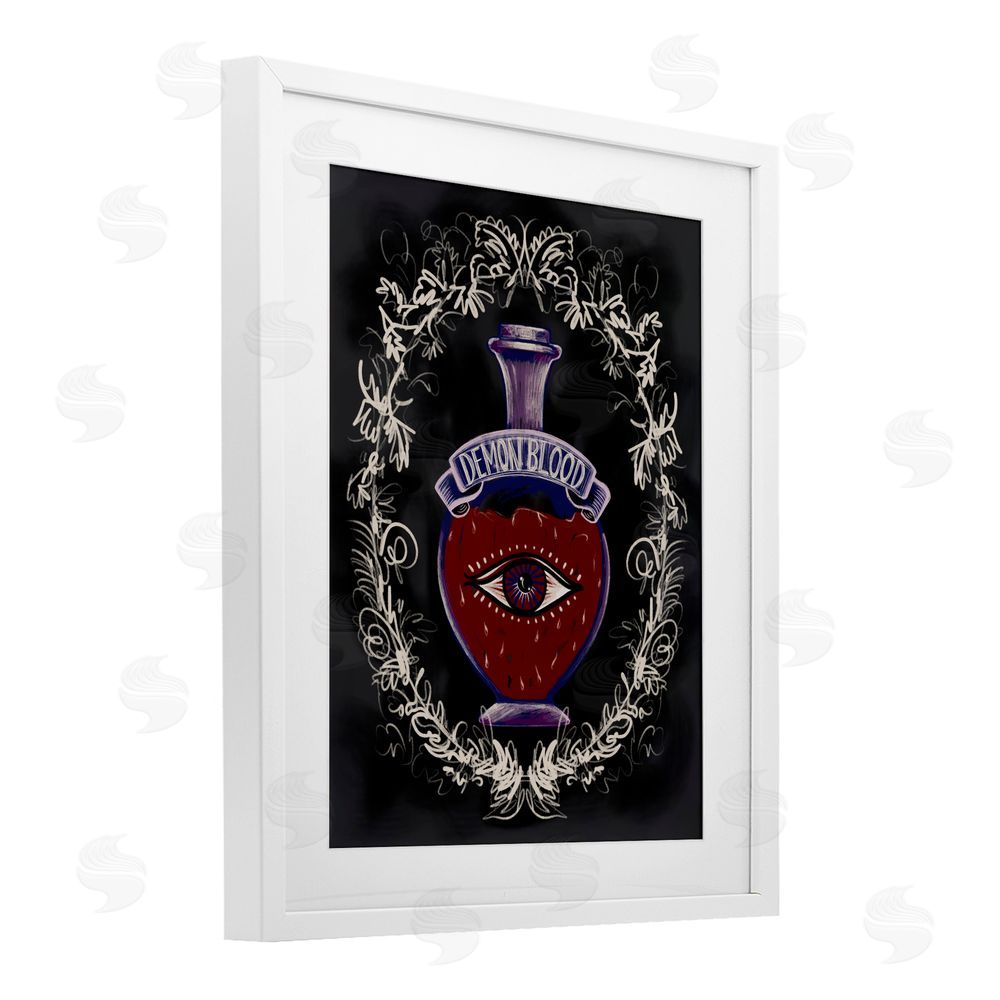 Connie Summers Demon Blood Jar White Framed Print Under Glass with Mat Wall Art