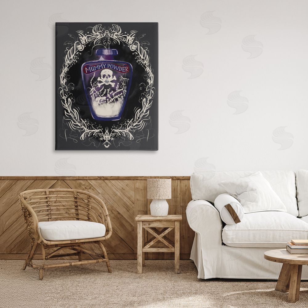 Connie Summers Mummy Powder Jar Canvas Art on Wall
