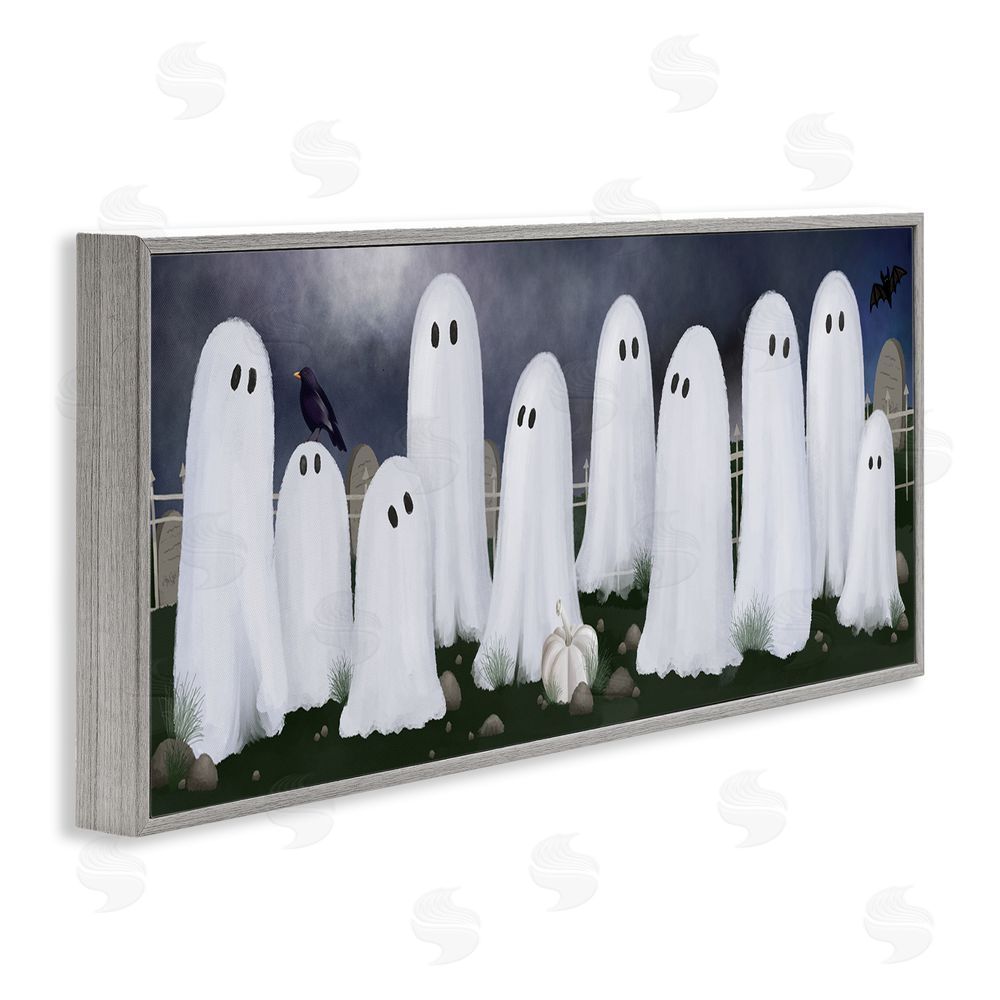 Jennifer Stith Ghosts in Graveyard Gray Framed Giclee Wall Art Print