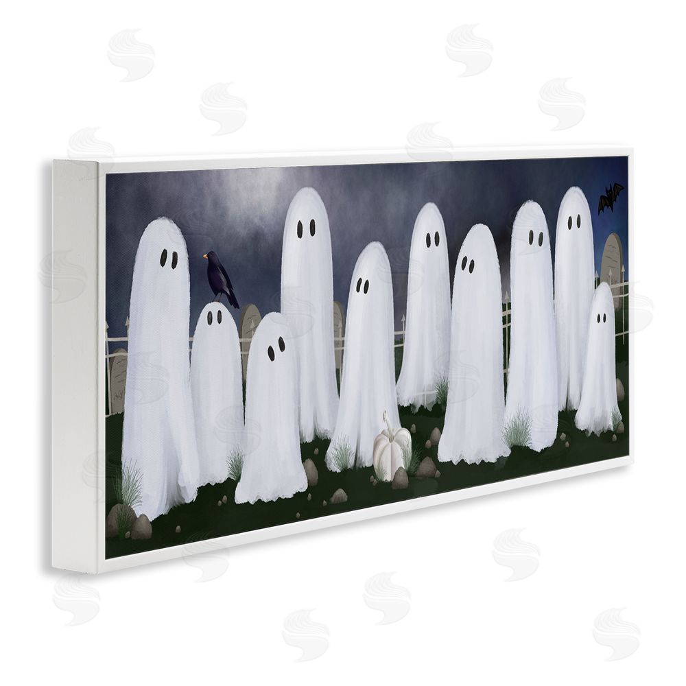 Jennifer Stith Ghosts in Graveyard White Framed Giclee Wall Art Print