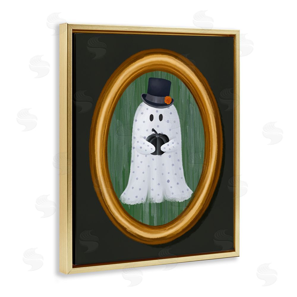 Jennifer Stith Ghost Boy Portrait Gold Floating Frame Canvas Wall Art Print