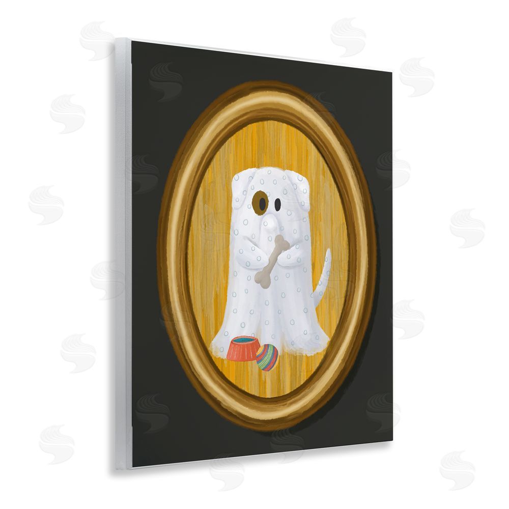 Jennifer Stith Ghost Dog with Bone Wall Plaque Art Print