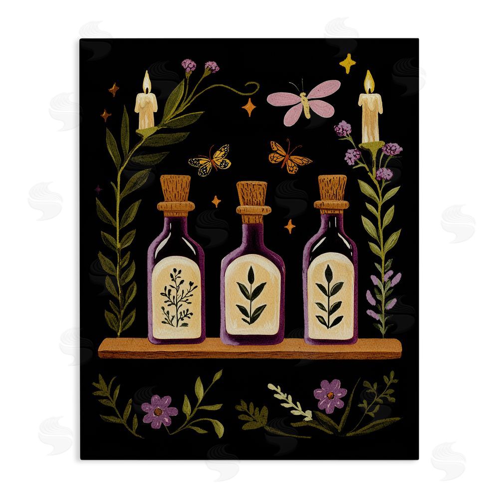 Yen Victorian Apothecary Shelf Canvas Wall Art Print