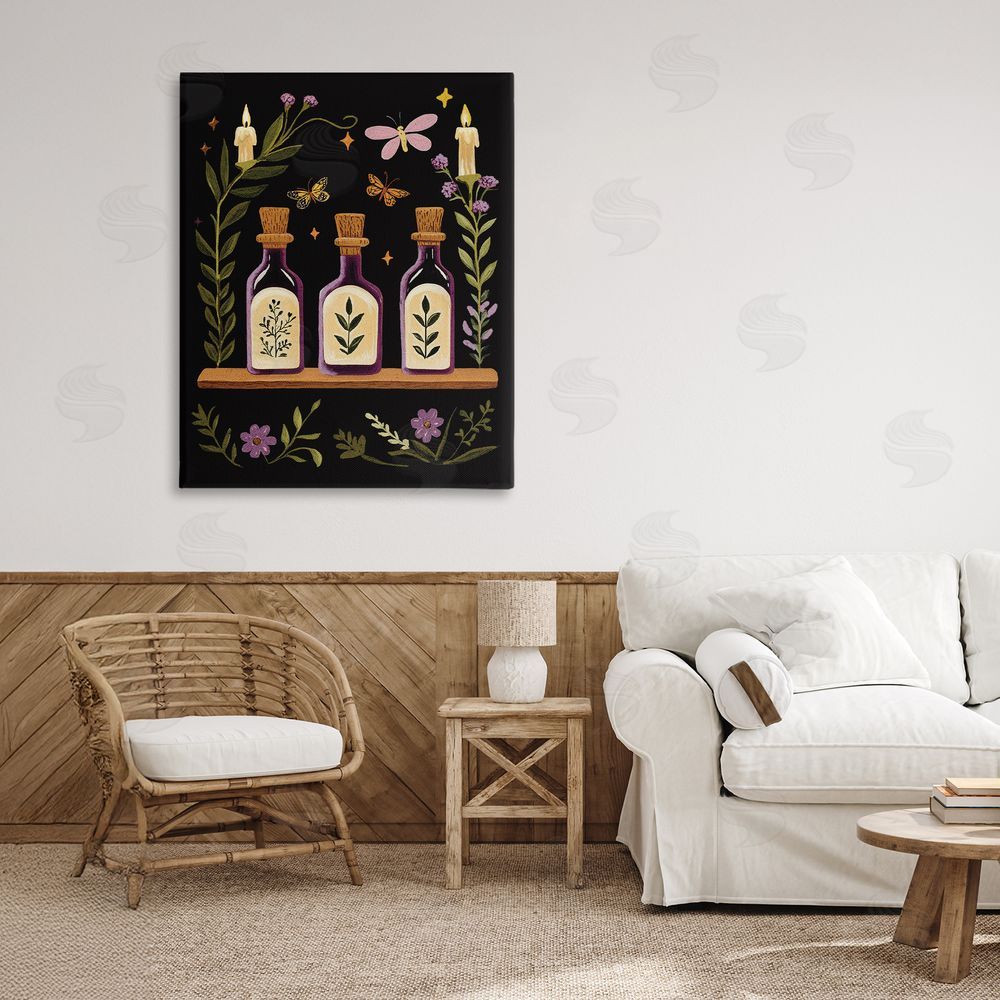 Yen Victorian Apothecary Shelf Canvas Art on Wall