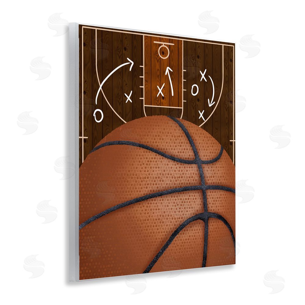 Jennifer Stith Basketball Court Tactics Wooden Wall Plaque Art Print