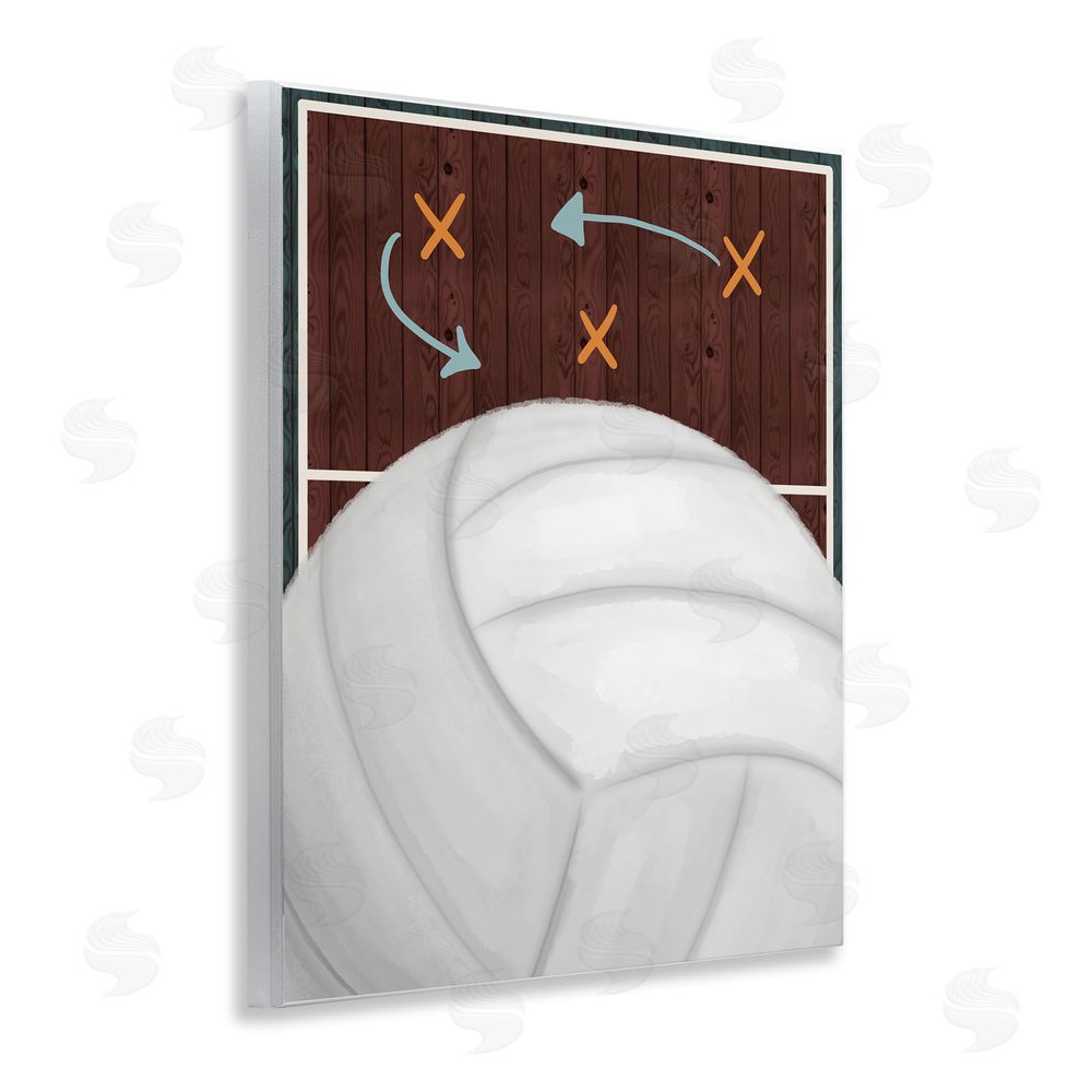 Jennifer Stith Volleyball Court Tactics Wooden Wall Plaque Art Print