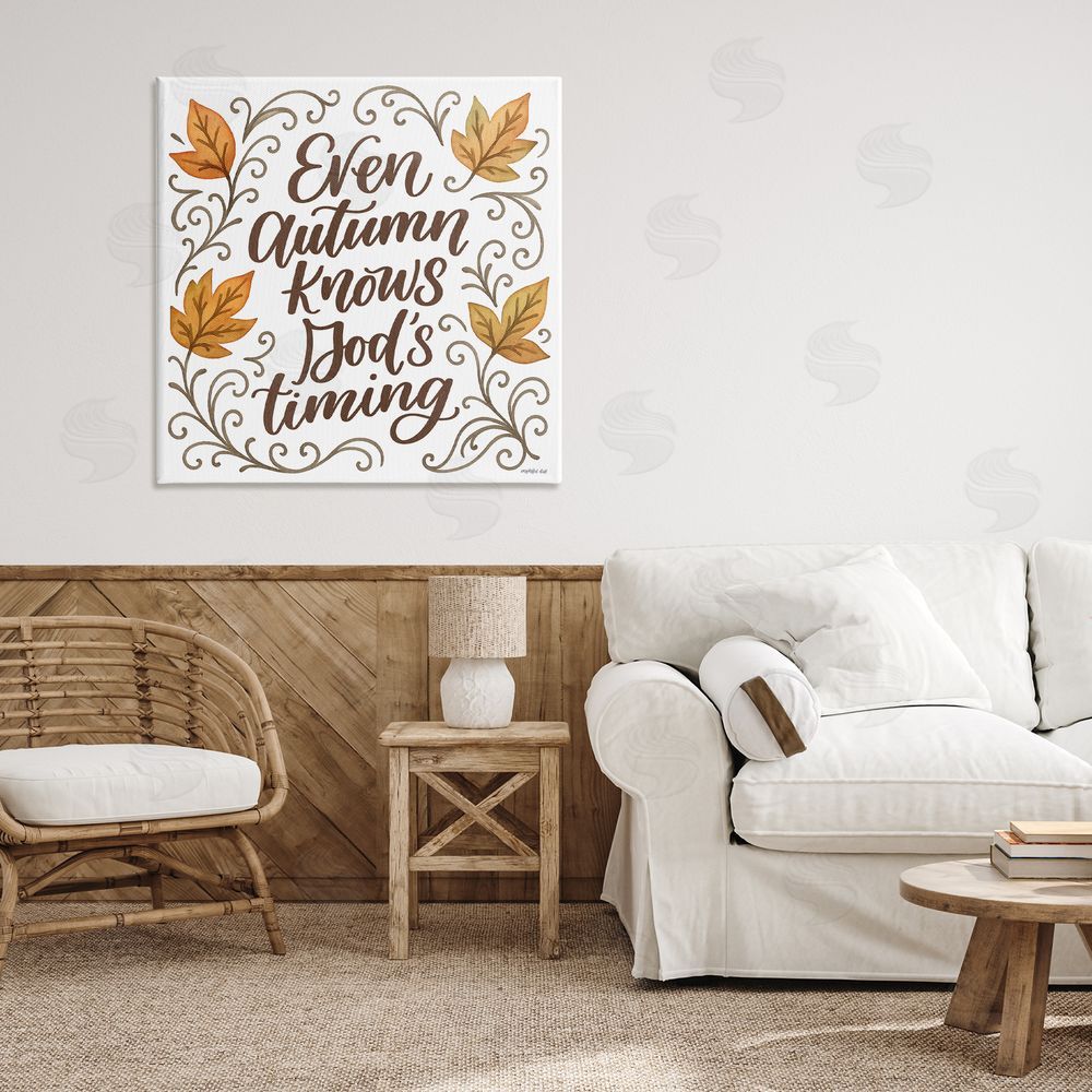 Imperfect Dust Even Autumn Knows God's Timing Canvas Art on Wall