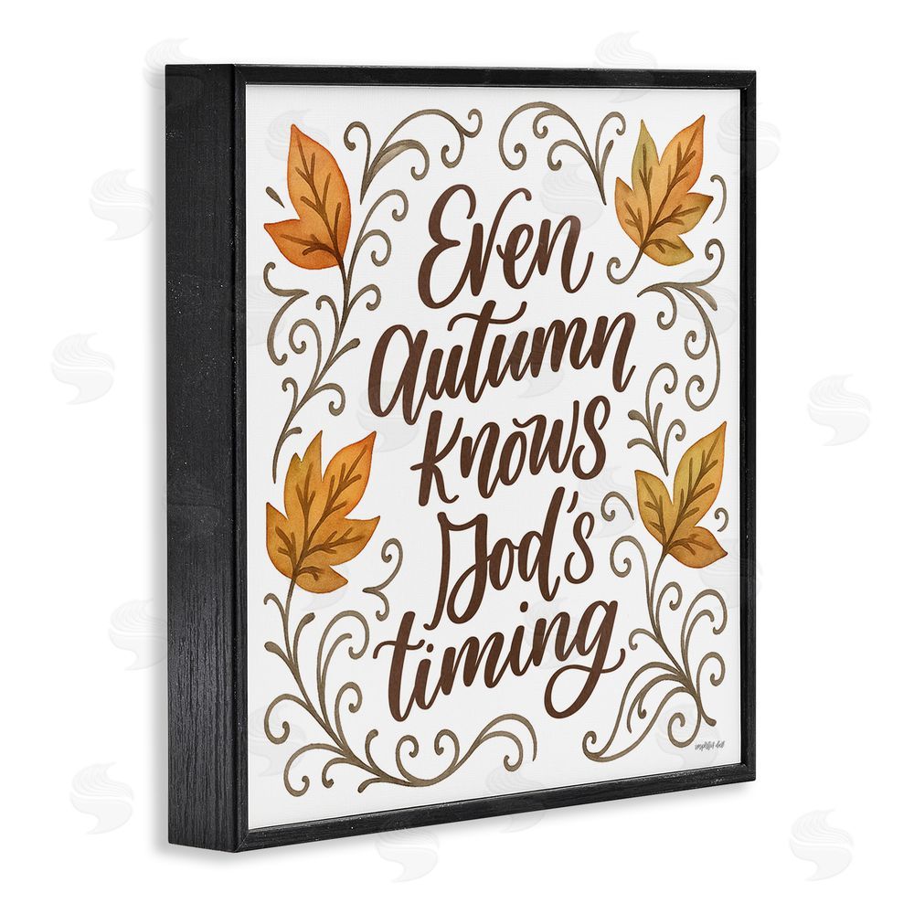 Imperfect Dust Even Autumn Knows God's Timing Black Framed Giclee Wall Art Print