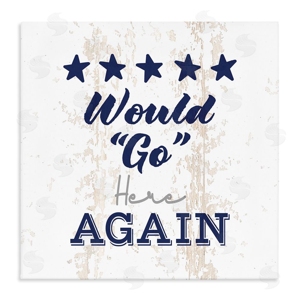 Masey St. Studios Bathroom Would "Go" Again Stretched Canvas Wall Art Print