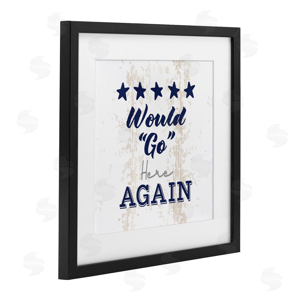 Masey St. Studios Bathroom Would "Go" Again Black Framed Print Under Glass Wall Art
