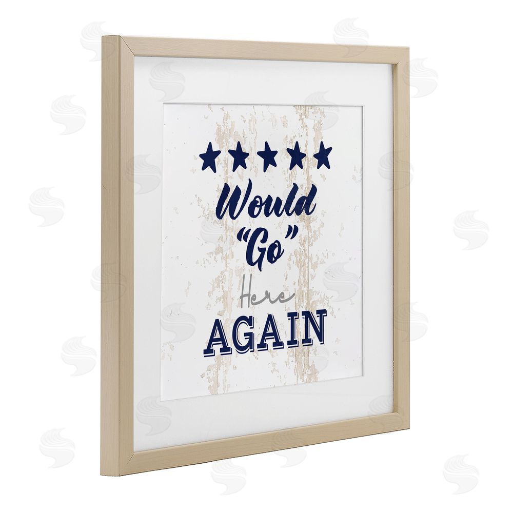 Masey St. Studios Bathroom Would "Go" Again Brown Framed Print Under Glass Wall Art