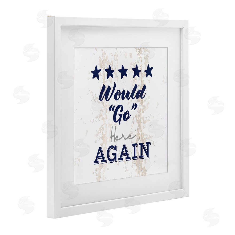 Masey St. Studios Bathroom Would "Go" Again White Framed Print Under Glass Wall Art