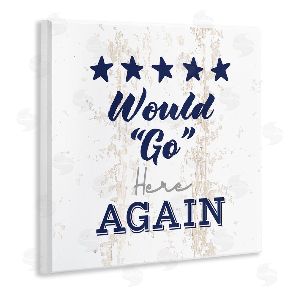 Masey St. Studios Bathroom Would "Go" Again Wooden Wall Plaque Art Print