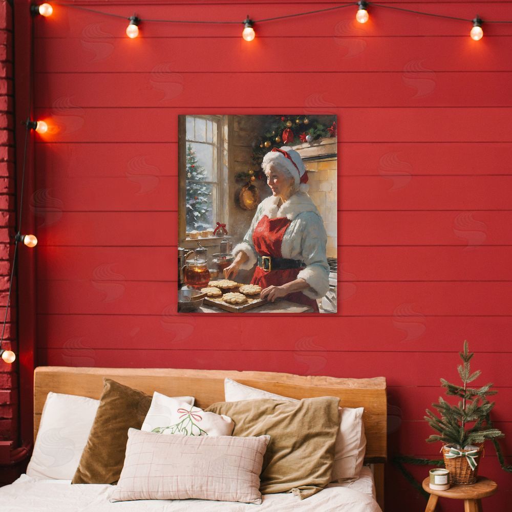 Jo Moulton Mrs. Claus Baking Cookies Canvas Art on Wall
