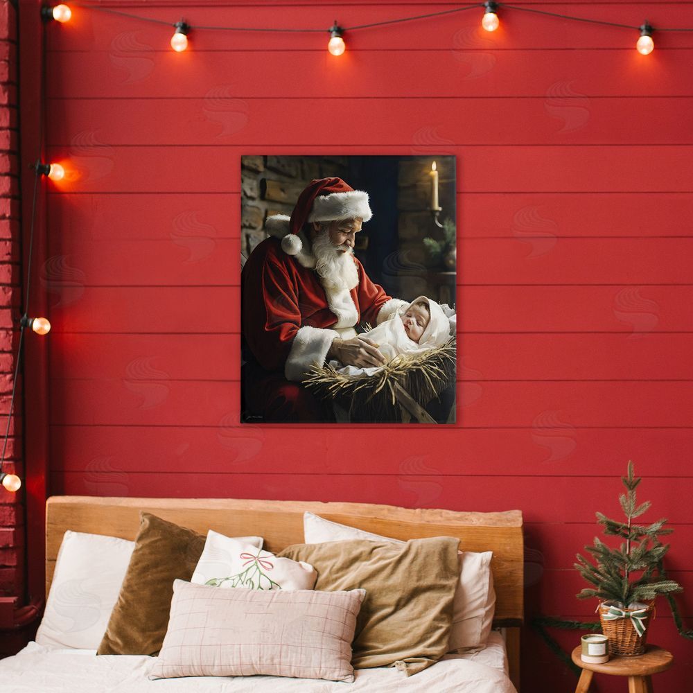 Jo Moulton Santa Claus & Baby Jesus Canvas Art on Wall