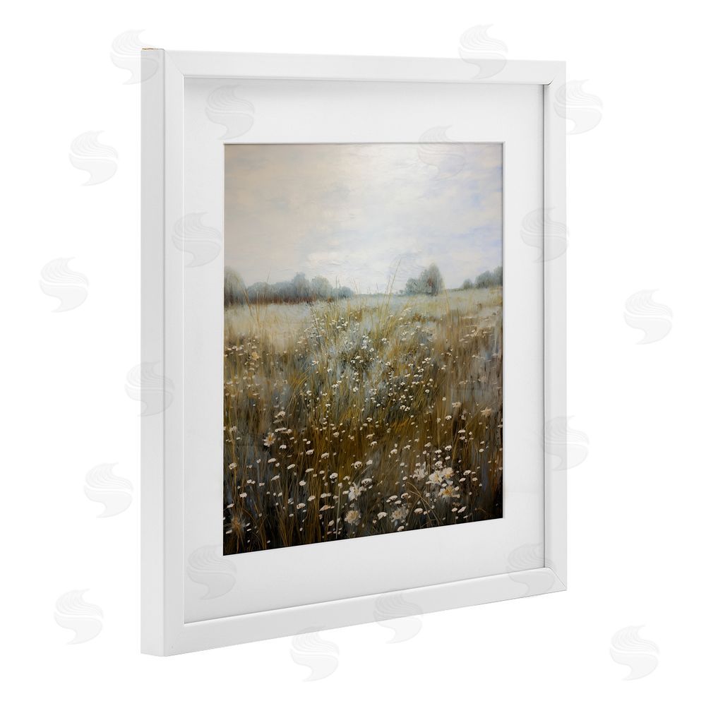 Heidi Kuntz Across The Field in Summertime White Framed Print Under Glass Wall Art