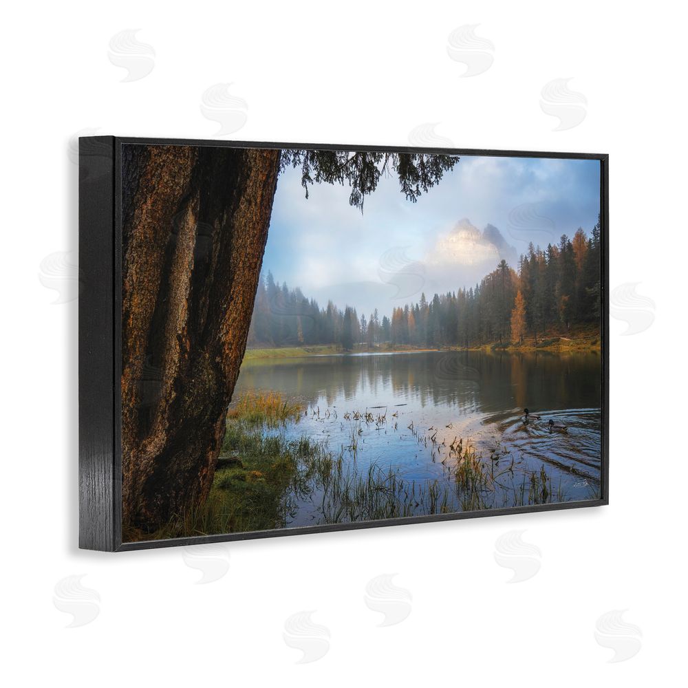 Martin Podt Autumn Forest Reflections Black Framed Giclee Wall Art Print