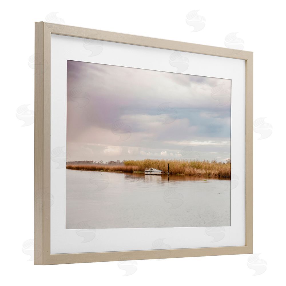 Christy Berry Magical Mooring Landscape Brown Framed Print Under Glass Wall Art