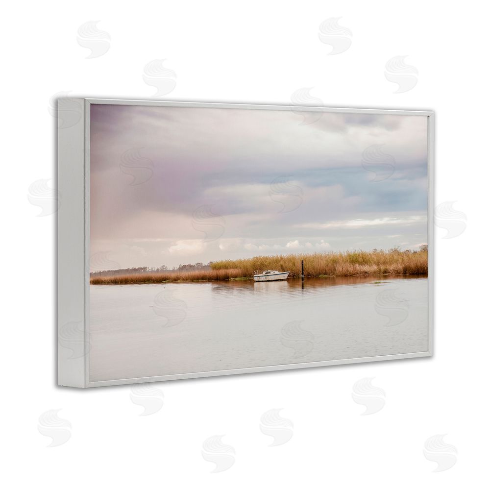 Christy Berry Magical Mooring Landscape White Framed Giclee Wall Art Print
