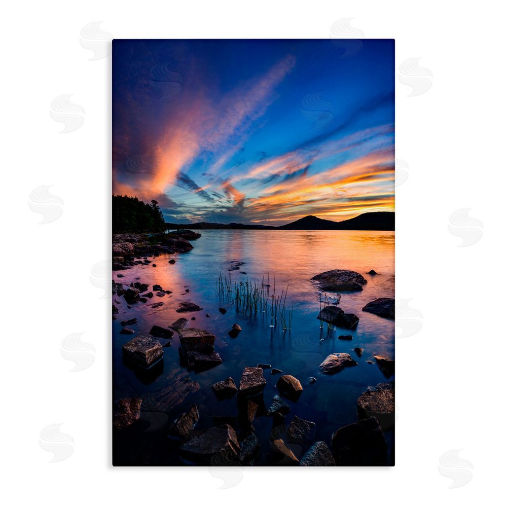 Jonathan Zaharek Sunrise on Piseco Lake Stretched Canvas Wall Art Print