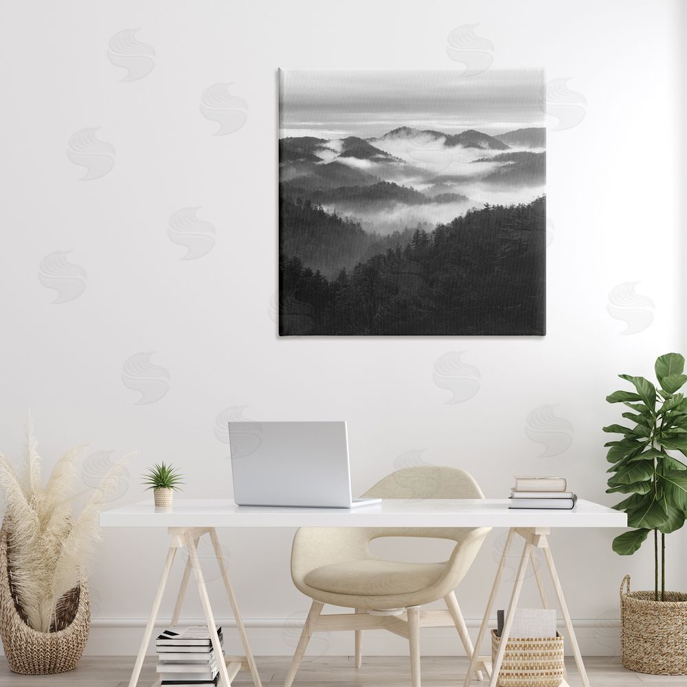 Nicholas Bell Smoky Mountains Forest Stretched Canvas Wall Art in Room