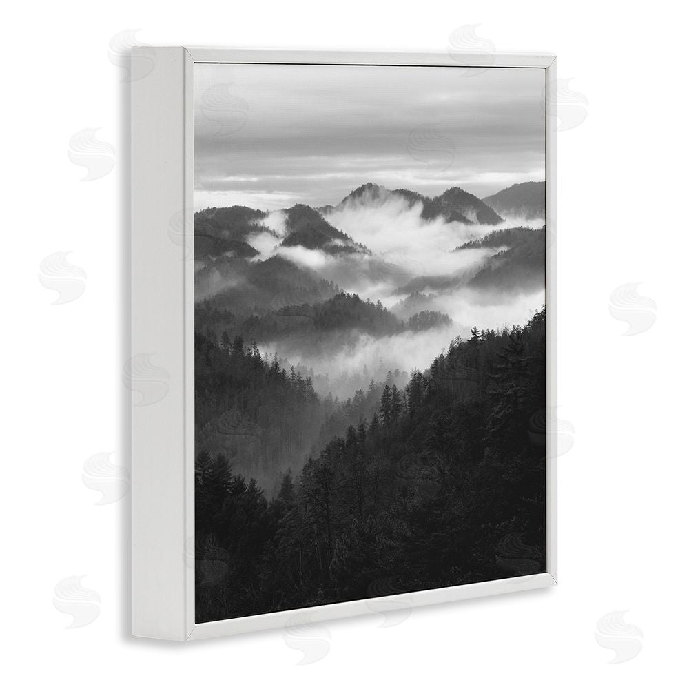 Nicholas Bell Smoky Mountains Forest White Framed Giclee Wall Art Print