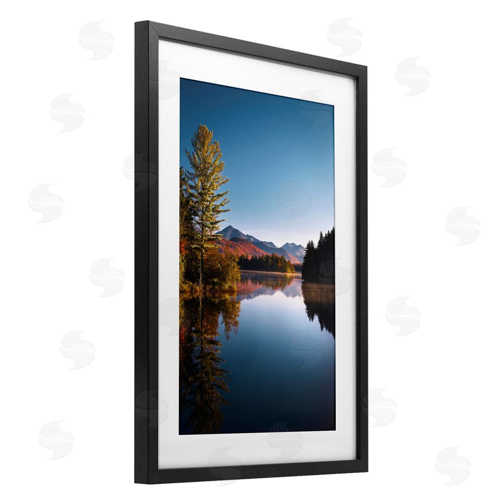 Jonathan Zaharek Autumn Morning Wilderness Black Framed Print Under Glass Wall Art