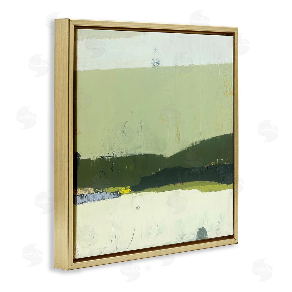 Julia Foug Bloom Serene Layered Landscape Gold Floating Frame Canvas Wall Art Print