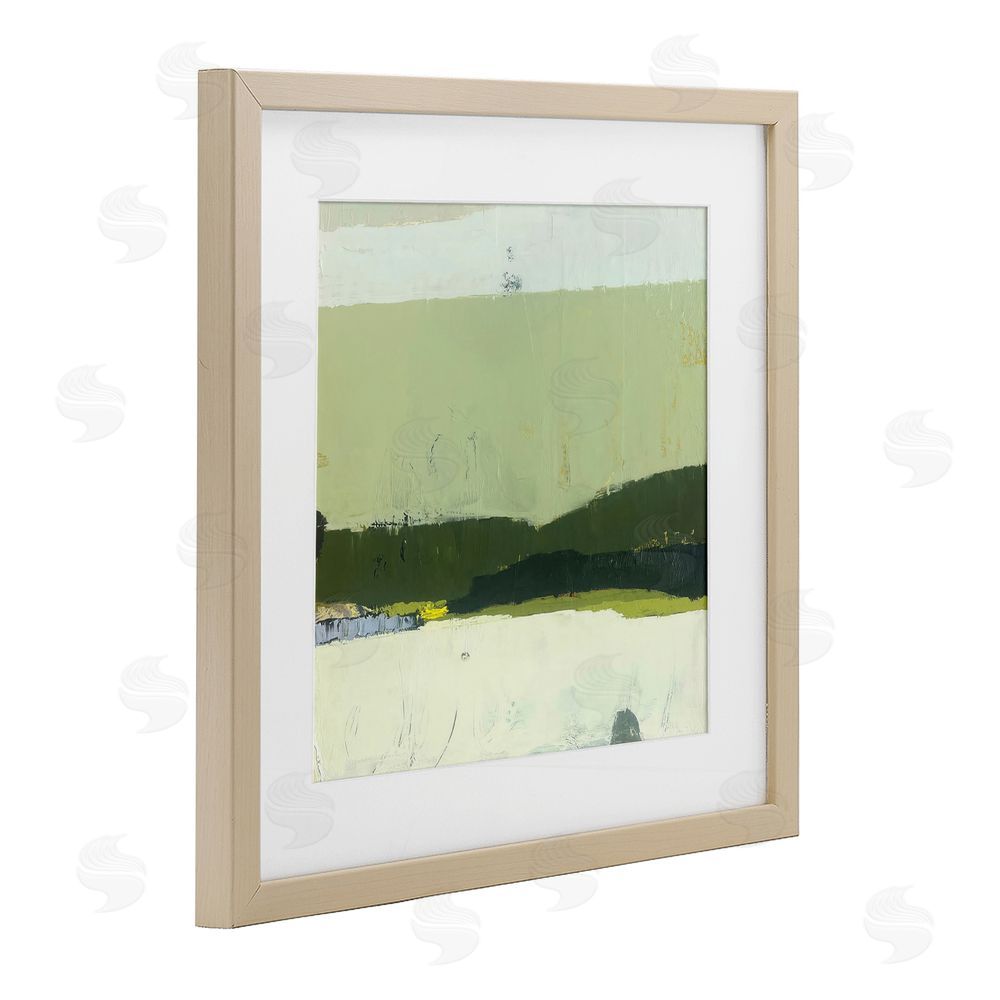 Julia Foug Bloom Serene Layered Landscape Brown Framed Print Under Glass Wall Art
