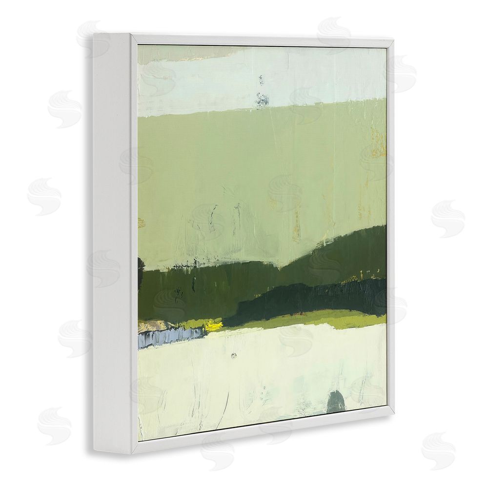 Julia Foug Bloom Serene Layered Landscape White Framed Giclee Wall Art Print