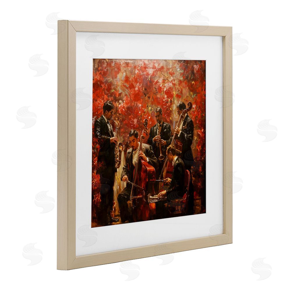 Marta Wiley Play More Jazz Performance Brown Framed Print Under Glass Wall Art