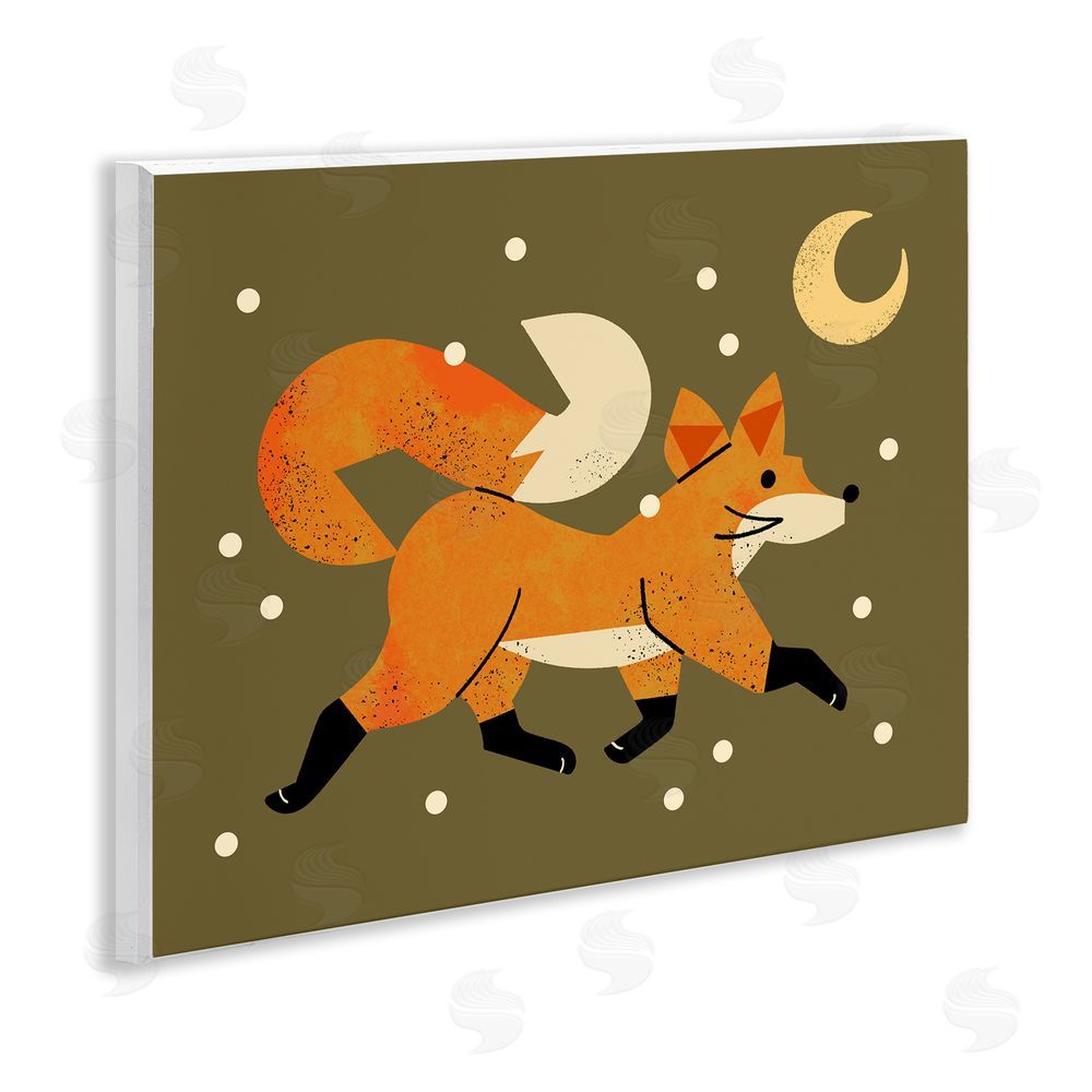 Renea L. Thull Wandering Winter Fox Wall Plaque Art Print