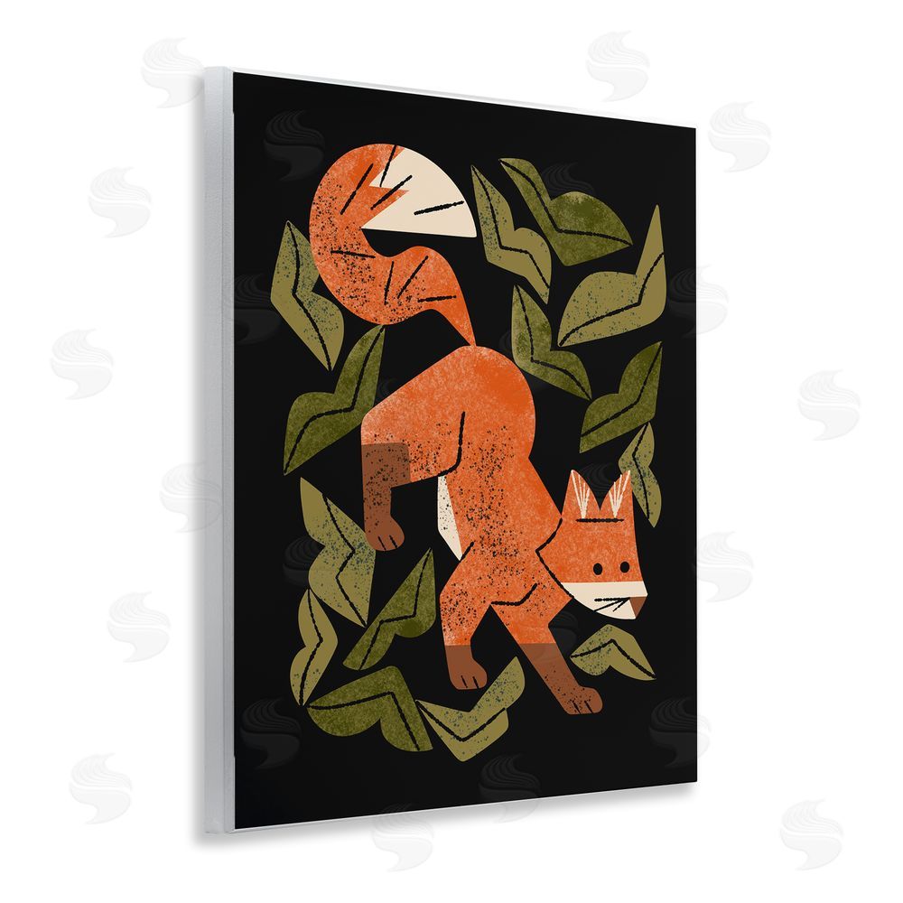 Renea L. Thull Fox In The Brush Wooden Wall Plaque Art Print